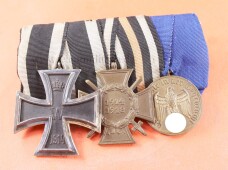 3-fach Ordensspange WWI und WWII (DA 12 Jahre Gold)