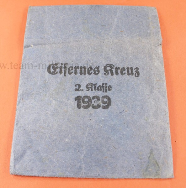 Verleihungstüte zum Eisernen Kreuz 2.Klasse 1939 (11 Grossmann) - SEHR SELTEN
