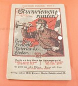 sehr fr&uuml;hes Liederbuch Sturmriemen runter - ca 1933...