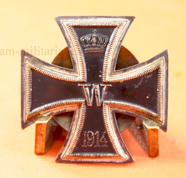 Eisernes Kreuz 1.Klasse 1914 an Schraubscheibe / Rädelmutter (Schickle) - SELTEN