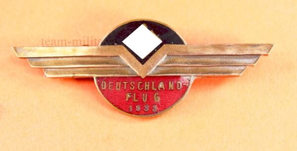 DLV  Abzeichen für offizielles Personal "Deutschlandflug 1933" Bronze  - EXTREM SELTEN