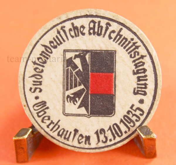 Treffabzeichen Sudetendeutschland Abschnittstagung Oberhausen 13.10.1935 