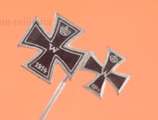 2-fach Miniatur Eisernes Kreuz 1914 1.Klasse und 2.Klasse...