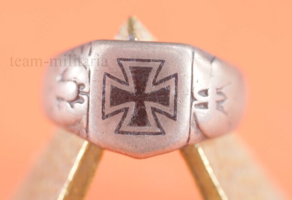 patriotischer Fingerring Eisernes Kreuz 1914 Silber Silberring