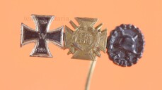 3-fach Miniatur Eisernes Kreuz 1.Klasse 1914, FKEK und...