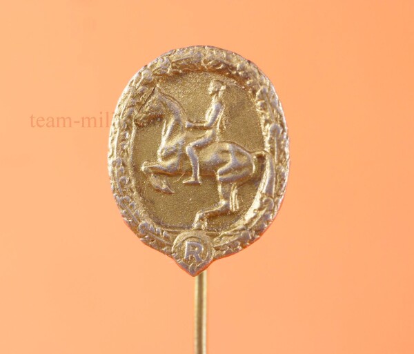 Miniatur Deutsches Reiterabzeichen in Bronze 3.Klasse an Nadel