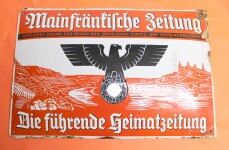 Emailleschild Mainfr&auml;nkische Zeitung NSDAP - Die...