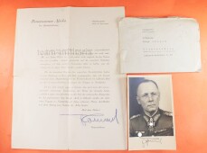 Generalfeldmarschall Erwin Rommel original Unterschrift...
