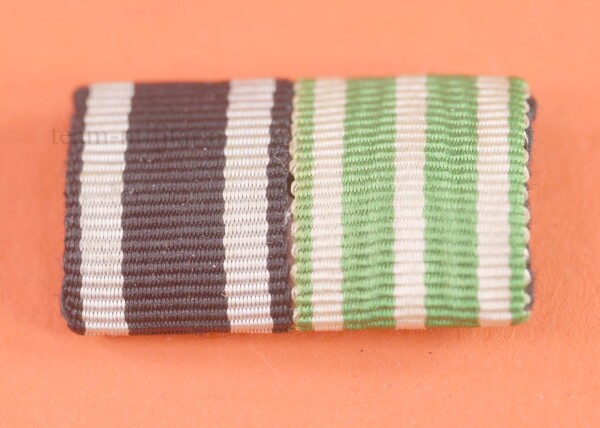 2-fach Bandspange Eisernes Kreuz 2.Klasse 1914 und Dienstauszeichnung Sachsen
