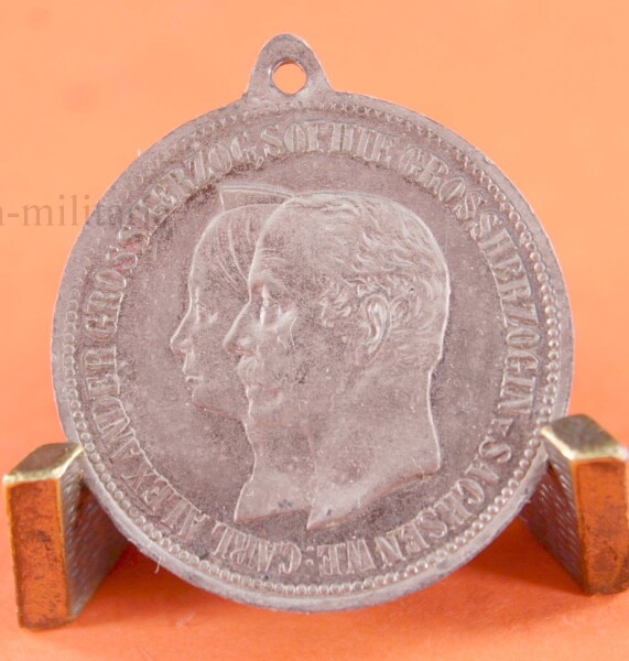 Medaille Carl Alexander Grossherzog Sophie Grossherzogin von Sachsen