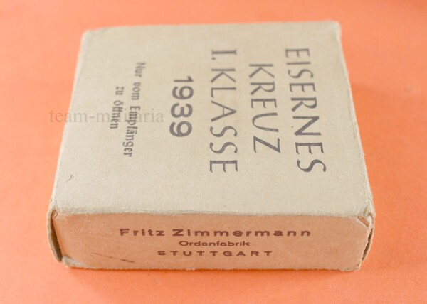 weißer Umkarton zum Eisernes Kreuz 1.Klasse 1939 F.Zimmermann - EXTREM SELTEN