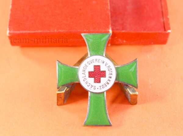 Ehrenzeichen des Sächsischen Landesvereins vom Roten Kreuz 2. Klasse im Etui - MINT CONDITION