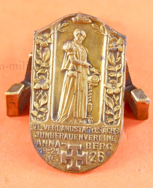 Abzeichen VI. Verbandstag d. sächs. Jungfrauenvereine Anna-Berg 1926