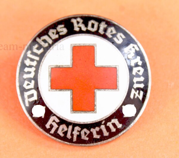 Brosche/ Abzeichen für " Helferin " 2.Form Rotes Kreuz
