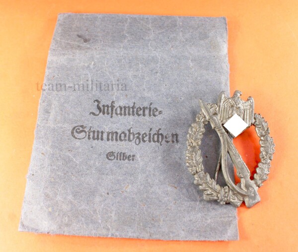 Infanteriesturmabzeichen in Silber (Müller) mit Tüte
