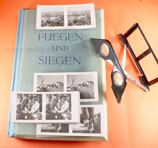 Raumbildalbum "Fliegen und Siegen" mit 100 Stereobildern und original  Bildbetrachter (DRGM) - KOMPLETT