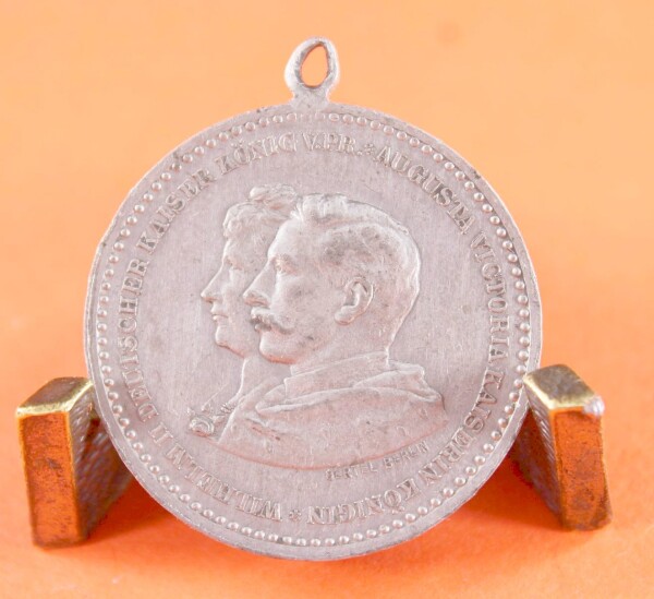 Medaille Kaiser Wilhelm und Victorica Preussen -Herzliches Willkommen in Strassburg u. Metz 21.-28. August 1889
