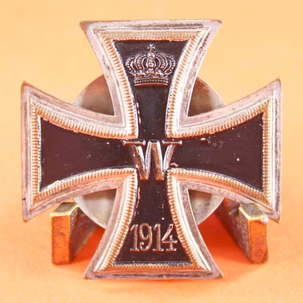 Eisernes Kreuz 1.Klasse 1914 an Schraubscheibe / Rädelmutter (Schickle) - Selten