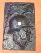 gro&szlig;e Bronzeplakette der Leibstandarte Adolf Hitler...