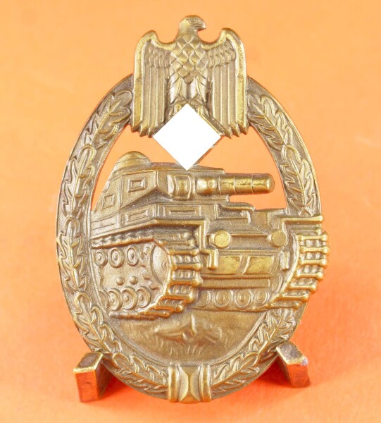 frühes Panzerkampfabzeichen in Bronze (Schickle) - MINT CONDITION - SELTEN