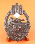 Panzerkampfabzeichen in Bronze (Wurster) - massiv - SELTEN