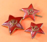 3 x M&uuml;tzenabzeichen (Offizier) der Roten Armee...