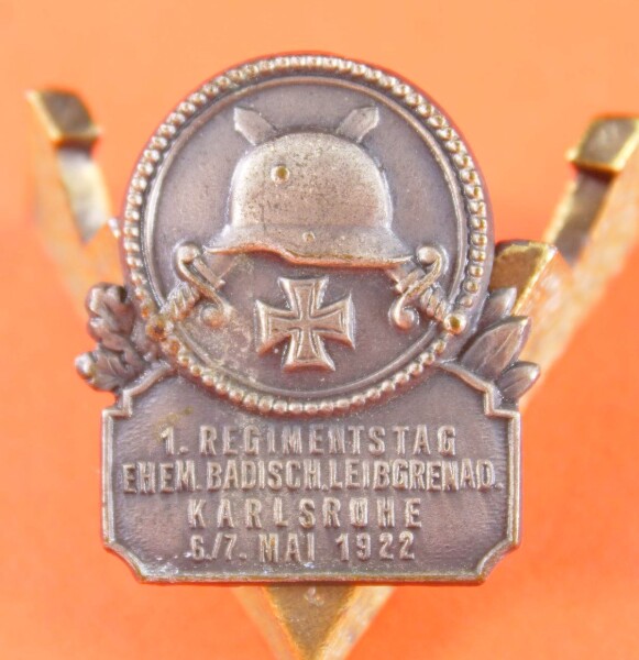 Abzeichen 1.Regimentstag ehem. badischer Leibgrenadiere Karlsruhe 6./7.Mai 1922